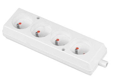 Plast Rol Četverostruka utičnica 16A 250V izmjenjiva Z/U bijela - VT-302-0041
