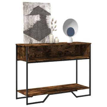 Vidaxl Konzolni stolić dimljeni hrast 100x35x74,5 cm