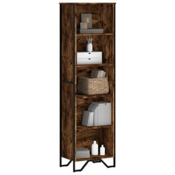 Vidaxl Polica, dimljeni hrast, 50x31x169 cm, materijal na bazi drva