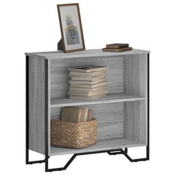 Vidaxl Polica za knjige, siva boja hrasta sonoma, 80x31x74,5 cm