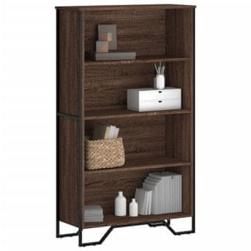 Vidaxl Polica za knjige, smeđi hrast, 80x31x137,5 cm, materijal na bazi drva