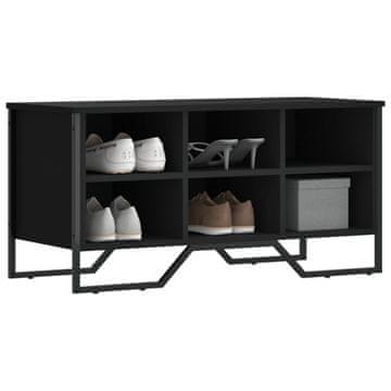 Vidaxl Ormarić za cipele Crni 90x38x45,5 cm Materijal na bazi drveta