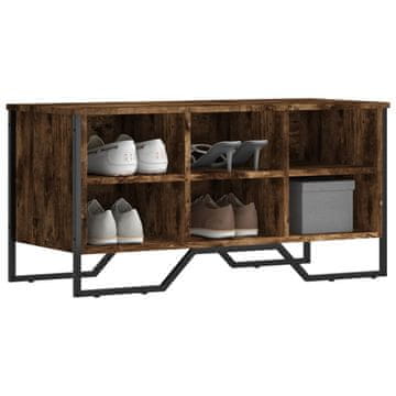 Vidaxl Ormarić za cipele dimljeni hrast 90x38x45,5 cm