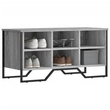Vidaxl Ormarić za cipele, sivi hrast sonoma, 90x38x45,5 cm
