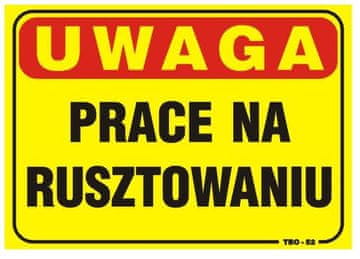 EK PLOČA 35*25CM PAŽNJA! RADOVI NA SKELI - TABLETA T014