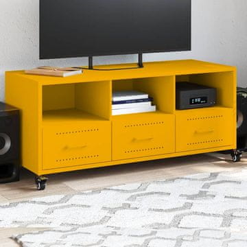 Vidaxl TV stalak boje senfa 100,5 x 39 x 43,5 cm čelik
