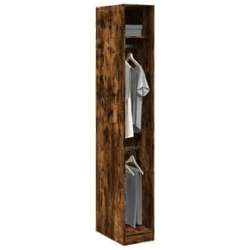 Vidaxl Ormar, dimljeni hrast, 30x50x200 cm, materijal na bazi drva