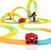 Svjetleća staza za autiće 350 cm, komplet pista s autićem na baterije koja svijetli u mraku | LUMITRACK