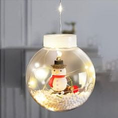 HOME & MARKER® LED božićne kuglice, s figuricama i snijegom, 10 kom, dekorativna božićna zavjesa, ukras | XMASBALL