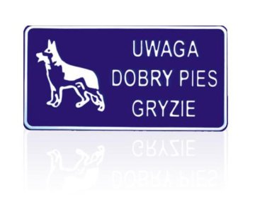 PLOČA 15*29 CM OPREZ DOBAR PAS UGRIZUJE - TABLICA D P5
