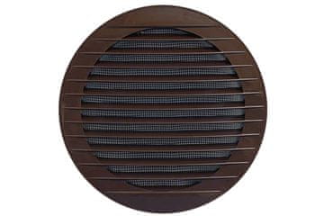 DOSPEL Okrugla rešetka s mrežicom 125 mm smeđa - WD-007-0320