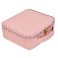 Bodybite Torbica za ličila, kozmetična torbica s ogledalom, potovalna torbica | GLAMANIA (roza)