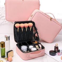 Bodybite Torbica za ličila, kozmetična torbica s ogledalom, potovalna torbica | GLAMANIA (roza)