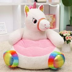 JOJOY® Plišasti dječji fotelj u obliku životinje, mekano i udobno sjedište za igru i odmor | PLUSHY Jednorog