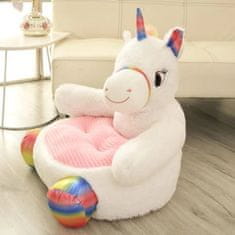 JOJOY® Plišasti dječji fotelj u obliku životinje, mekano i udobno sjedište za igru i odmor | PLUSHY Jednorog