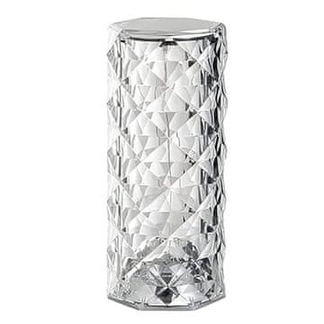 HOME & MARKER® Kristalna LED stolna lampa, s akrilnim uzorkom, USB punjiva, dekorativna svjetiljka, promjena boja | MOODLIGHT