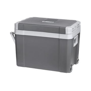 Teesa Prijenosni turistički hladnjak 35L s funkcijom grijanja 12-220V sivi na kotačima