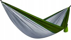 Malatec Vrtna viseča mreža za dva 260x131cm do 150kg najlon zeleno siva