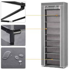 Massido tekstilni ormarić za cipele - sivi