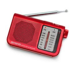AIWA žepni radio FM/AM RS-55/RD, s teleskopskom antenom i stereo slušalicama