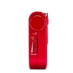 AIWA žepni radio FM/AM RS-55/RD, s teleskopskom antenom i stereo slušalicama