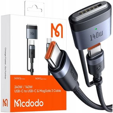 Mcdodo Mcdodo kabel za punjač za macbook air pro usb-c magsafe 3 140w 2m