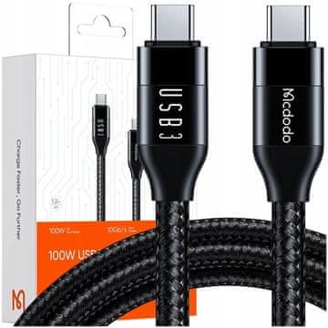 Mcdodo Mcdodo Usb-C Kabel Za Brzo Punjenje Za Macbook Usb Tip C 10Gbps 100W 4K 1M