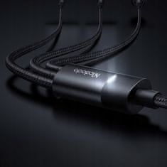 Mcdodo Mcdodo 3U1 Usb Kabel Za Brzo Punjenje Usb-C Lightning Micro Usb Qc 1M Led