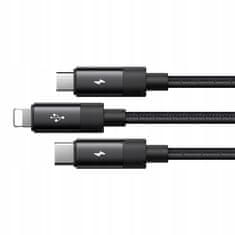 Mcdodo Mcdodo 3U1 Usb Kabel Za Brzo Punjenje Usb-C Lightning Micro Usb Qc 1M Led