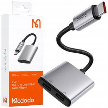Mcdodo Mcdodo adapter 2x usb-c, pretvarač, kabel usb tip c za samsung apple s dac