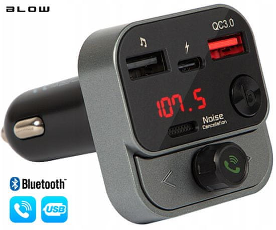 Blow 74-172 FM transmiter/odašiljač, Bluetooth, 2 x USB-A, 1 x USB-C