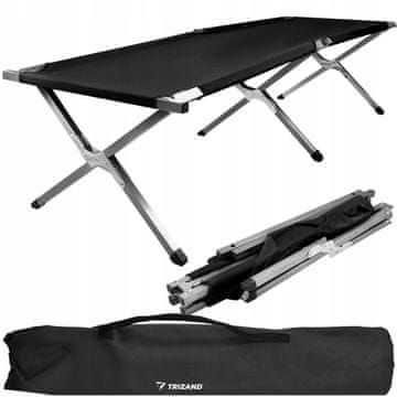 Malatec Sklopivi kamperski krevet Oxford 189x70x43cm do 110kg crni