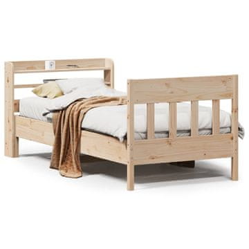 Vidaxl Okvir kreveta bez madraca 90x190 cm Masivno borovo drvo