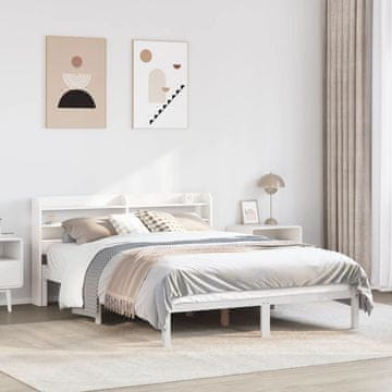 Vidaxl Okvir kreveta bez madraca bijeli 140x200 cm masivni borov drvo
