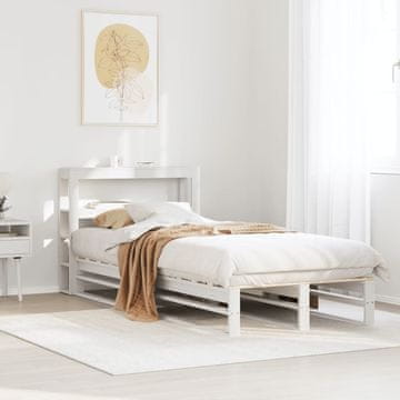 Vidaxl Okvir kreveta bez madraca bijeli 75x190 cm masivni borov drvo