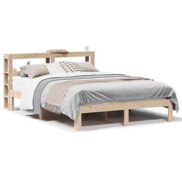 Vidaxl Okvir kreveta s uzglavljem 120x190 cm Masivni borov drvo