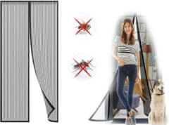 HOME & MARKER® Magnetna mreža protiv komaraca za vrata, komarnik na magnet, zaštita od insekata (210 x 100 cm) | INSECTPROTECT