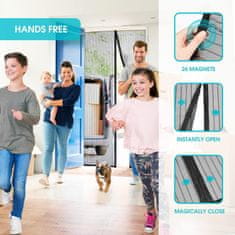 HOME & MARKER® Magnetna mreža protiv komaraca za vrata, komarnik na magnet, zaštita od insekata (210 x 100 cm) | INSECTPROTECT