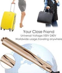 FRILLA® Pegla i uvijač za kosu 2u1, profesionalni uređaj za ravnanje i kovrčanje frizura | TWISTLINE