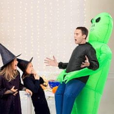 JOJOY® Napuhljiv kostim izvanzemaljac za Halloween i cosplay, zabavan kostim s ventilatorom | UFOMAN