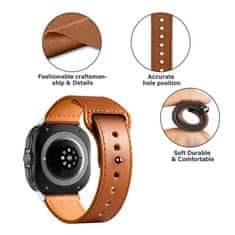 Tech-protect Leatherfit remen za Samsung Galaxy Watch Ultra 47mm, brown