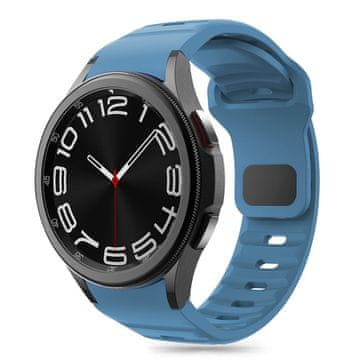 Tech-protect Silicone Line remen za Samsung Galaxy Watch 4 / 5 / 5 Pro / 6 / 7 / FE, montego blue
