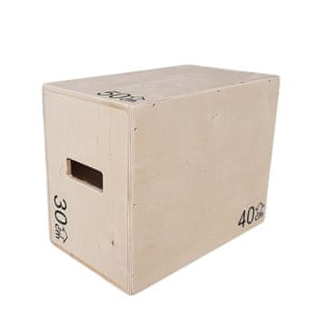 Master Trening plyo box drvo 50 x 40 x 30 cm