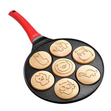 MG Pancakes Animals tava za palačinke 26.5cm, crno/crvena
