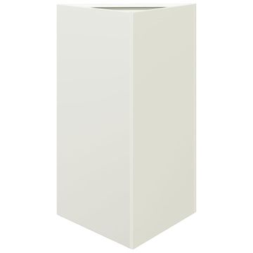 Vidaxl Vrtna sadilica bijela trokutasta 50x43x75 cm čelična