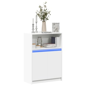 Vidaxl LED ormarić bijeli 72x34x100 cm materijal na bazi drveta