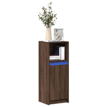 Vidaxl LED ormarić smeđi hrast 38x34x100 cm
