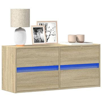 Vidaxl Zidni TV ormarić s LED rasvjetom, Sonoma hrast, 100x31x45 cm