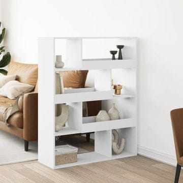 Vidaxl Polica/Pregrada, bijela, 100x33x125,5 cm, materijal na bazi drva