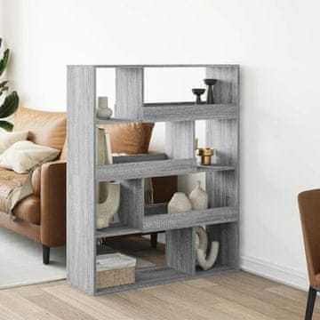 Vidaxl Polica/Pregrada, siva boja hrasta Sonoma, 100x33x125,5 cm